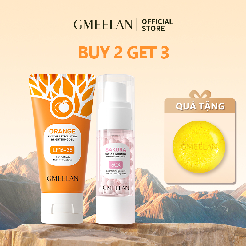 Gmeelan gel tẩy tế bào chết tác động cam enzymes 50g tẩy tế bào chết da mặt skincare gel tẩy tế bào chết orange